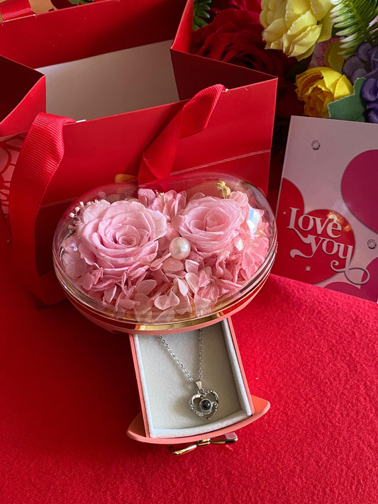 Heart necklace package